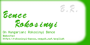 bence rokosinyi business card
